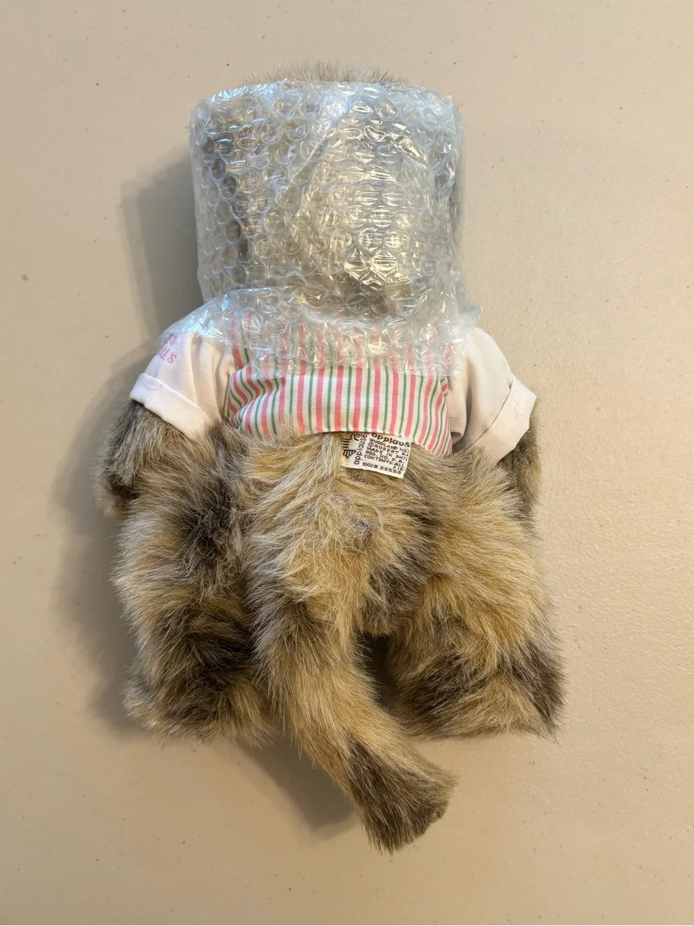 Vintage Robert Raikes “Sidney” Plush Collectible - w/carved wooden face